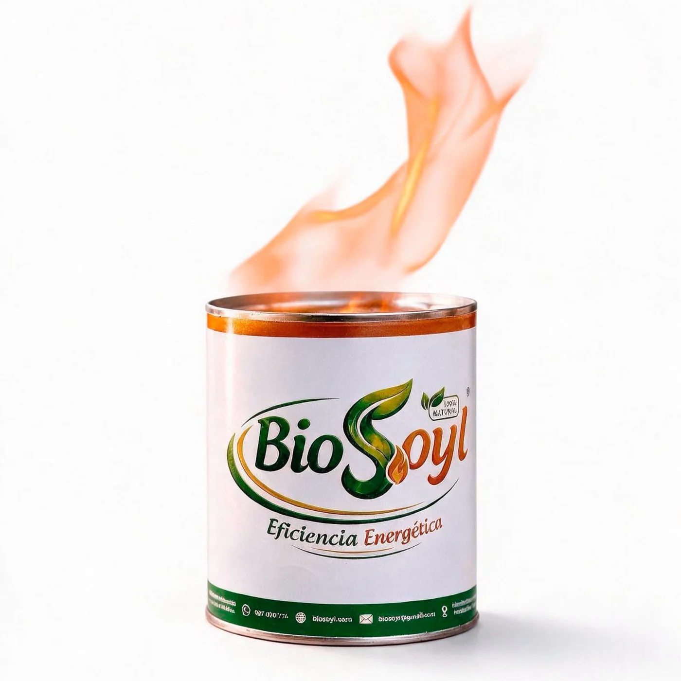 Lata BIO SOYL con llama promocional